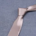 Cravatta da uomo d'affari classica tinta unita da 8 cm, tessuto liscio, tono elegante. - LD-HC8CM07 rosa scuro