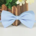 Nœud papillon en polyester de couleur bleu clair classique pour adultes et enfants. - Bleu Ciel