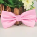 Pink polyester jacquard textured bow tie for men business wedding formal wear accessory - Pink