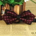 Men Business Wedding Polyester Bow Tie Geometric Pattern Sharp Corner Formal Neckwear - LJ-JJ12