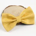 Herren gelber weißer Punkt Polyester Fliege, elegantes formelles Accessoire für Hochzeit. - Goldgelb Polka Dot (LJ-CD07)