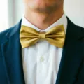 Nœud papillon doré brillant pour homme, cravate de mariage unie en polyester classique. - 09 Jaune Terreux