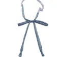 Japanese JK uniform blue ribbon tie, adjustable strap, solid color college style neckwear - Dark Blue