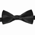 Farfallina nera in raso per bambini, accessorio da collo formale classico e monocolore. - Nero (11)
