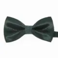 Dettaglio papillon bambino verde scuro con trama jacquard a griglia fine e texture - Verde Scuro
