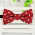 Kinder rote gepunktete Polyester Fliege niedlicher formeller Halsschmuck fuer Jungen Maedchen - LJ-Y06 Rot
