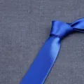 Blau einfarbig Krawatte, 8cm breit Polyesterseide Business Herren Krawatte Alltag. - LD-HC8CM03 Königsblau