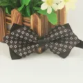 Herren Polyester spitz Fliege fuer Geschaeftsbankett Hochzeit formelle Kleidung braun. - LJ-JJ205