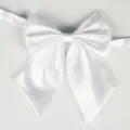 Noeud papillon blanc en satin pour uniforme JK, ruban de col professionnel femme. - 10 Blanc pur