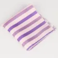 Taschino da abito a righe viola e rosa da uomo, fazzoletto da petto in poliestere. - Strisce Rosa Viola