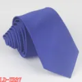 Blue solid color narrow men business formal necktie polyester fabric stylish wedding suit tie - LD-ZB37