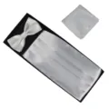 White tuxedo cummerbund bow tie pocket square set glossy formal menswear gift box detail - White