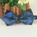 Herren spitz form blaue Paisley Muster Fliege für Business Hochzeit Anlass, elegante Halsbekleidung. - LJ-JJ203