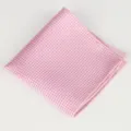 Rosa und weiss kariertes Einstecktuch fuer Herren, stilvolles Tuch fuer Anzug und Hochzeit. - Rosa-Weiß Kariert