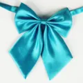 Nœud papillon d'uniforme JK en polyester bleu, accessoire de col d'étudiante pour femmes. - 11 Bleu lac