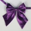 Noeud papillon violet en satin pour uniforme JK, accessorio col étudiant en polyester. - 2 violet pur
