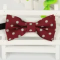 Noeuds papillon à pois pour enfants, joli nœud en tissu bordeaux pour bébé et garçon. - LJ-Y09 bordeaux