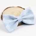 Hellblaue Polyester Fliege mit Punkten fur Herren elegante Hochzeit Anzug Mode Stil - Hellblau Glanzpunkte (LJ-CD10)