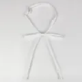 White JK uniform ribbon tie, pre-tied bowknot collar rope accessory for anime style. - White