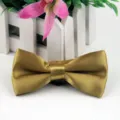 Farfallina in raso dorato per bambini monocolore doppio strato lucida moda SKU - Oro Metallico