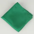 Effen groen heren pochet, fijn geruit gestructureerd pak zakdoek voor zakelijke huwelijk. - 25 Smaragdgroen