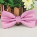 Purple checkered polyester bow tie, casual business style, elegant jacquard bow for men. - 21 Pink Purple