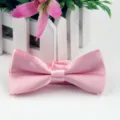 Farfallina in raso rosa per bambini, elegante papillon in poliestere unicolore lucido. - Rosa Chiaro