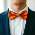 Noeud papillon orange brillant pour homme couleur unie mariage fête polyester formel. - 05 Rouge orangé