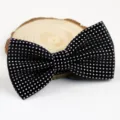 Schwarze weiße Punkte Herren Fliege für formellen Anzug Hochzeit, klassischer Halsschmuck. - Schwarz Polka Dot (LJ-CD20)