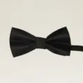 Schwarze Polyester Fliege fuer Kinder mit elastischem Riemen formelle Performance SKU - Schwarz