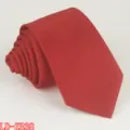 Classic red narrow necktie for men, stylish formal business wedding polyester fabric neck tie. - LD-ZB38