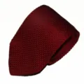 Cravatta da uomo bordeaux lavorata a maglia 7cm punta stretta affari stile casual - 20 Rosso vino