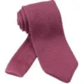 Cravatta in maglia magenta da uomo, elegante design a punta per look casual da lavoro. - 21 Fucsia