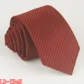 Classic red striped narrow necktie for men business formal wear stylish polyester tie 6cm. - LD-ZB45