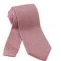 Variante cravatta a maglia rosa, design stretto 7cm punta, elegante cravatta uomo affari. - 22 Rosa antico