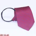 Heren rits stropdas voorgestrikt rood blauw geometrisch patroon formele zakelijke das - Rood-Blauw
