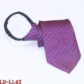 Heren 8cm Rits Das Luie Kant-en-Klaar Stropdas Zakelijke Formele Pak Kleding Mooi - Bordeauxrood