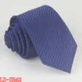 Men's 6cm narrow business formal necktie, classic striped polyester suit tie for wedding. - LD-ZB42