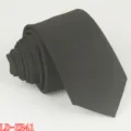 Slim black woven necktie for men business formal wear 6cm width wedding suit tie accessory - LD-ZB41