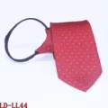 Rode stropdas met rits voor heren, 8cm brede voorgeknoopte das voor zakelijke formele kleding. - Rood