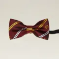 Kind student Britse stijl gestreepte strik, polyester elastisch formele kleding accessoire. - Wijnrood Kleurblok Strepen
