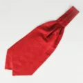 Klassiek rode paisley polyester heren ascot stropdas, perfect voor formele kleding en bruiloften. - LJ10 (Rood Paisley)