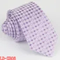 6cm slim purple geometric pattern necktie, stylish polyester business formal neck wear. - LD-ZB06