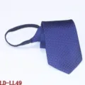 Heren stropdas met rits voorgeknoopt zakelijk formeel 8cm blauw cirkel patroon nieuw - Blauw