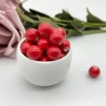 Red ceramic round loose beads for DIY jewelry making, beautiful bracelet accessories and parts. - 6mm / Bright Red