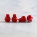 Perle sfuse in ceramica a forma di zucca Jingdezhen gioielli collana braccialetto. - Rosso vivo (Pezzo singolo)