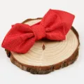 Herren Jacquard Fliege in Rot mit weißem Karomuster, spitz zulaufender Polyester Schlips. - Weiß Linie Hellrot