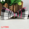 Schwarz weiße rosa karierte Fliege Variante, klassischer Gentleman Stil für Hochzeit. - Nr.56