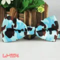 Blau braune Camouflage Fliege für Herren, stilvolles Polyester Gewebe für Hochzeitsfeier. - Nr.74