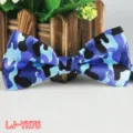 Blauer Camouflage Fliege, stilvoller Polyester-Seide Halsschmuck für Herren Hochzeit und Party. - Nr. 75